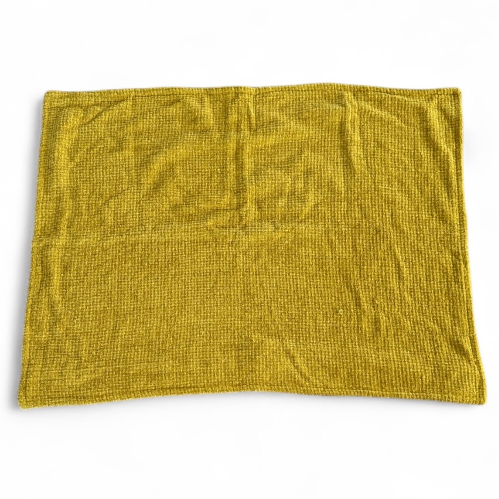 Pine Cone Hill Bauble Chenille Decorative Pillow Cover, 34" X 24" Gold Yellow